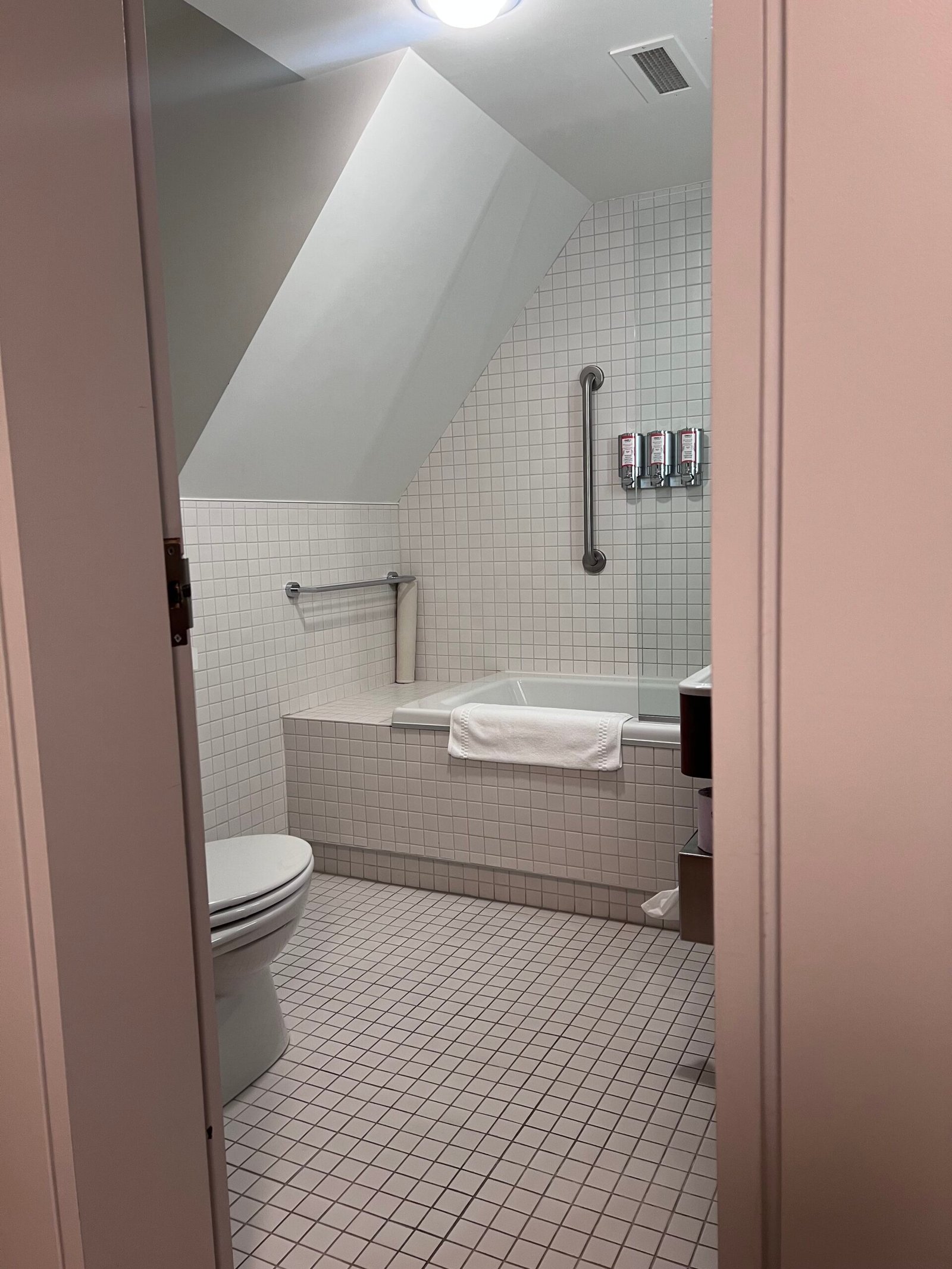 Inside Le Monastère des Augustines- A Wellness Retreat Rooted in 385 Years of History Bathroom Section at Contemporary King Room at Le Monastere des Augustines