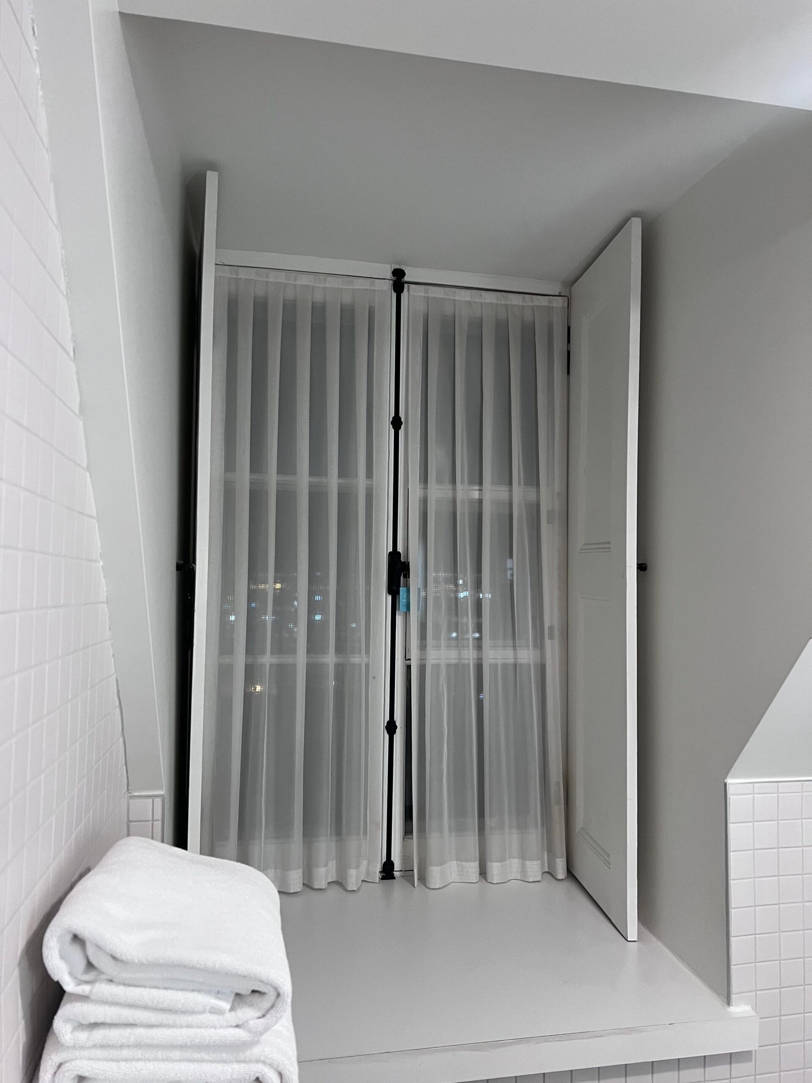 Inside Le Monastère des Augustines- A Wellness Retreat Rooted in 385 Years of History Bathroom Section at Contemporary King Room at Le Monastere des Augustines