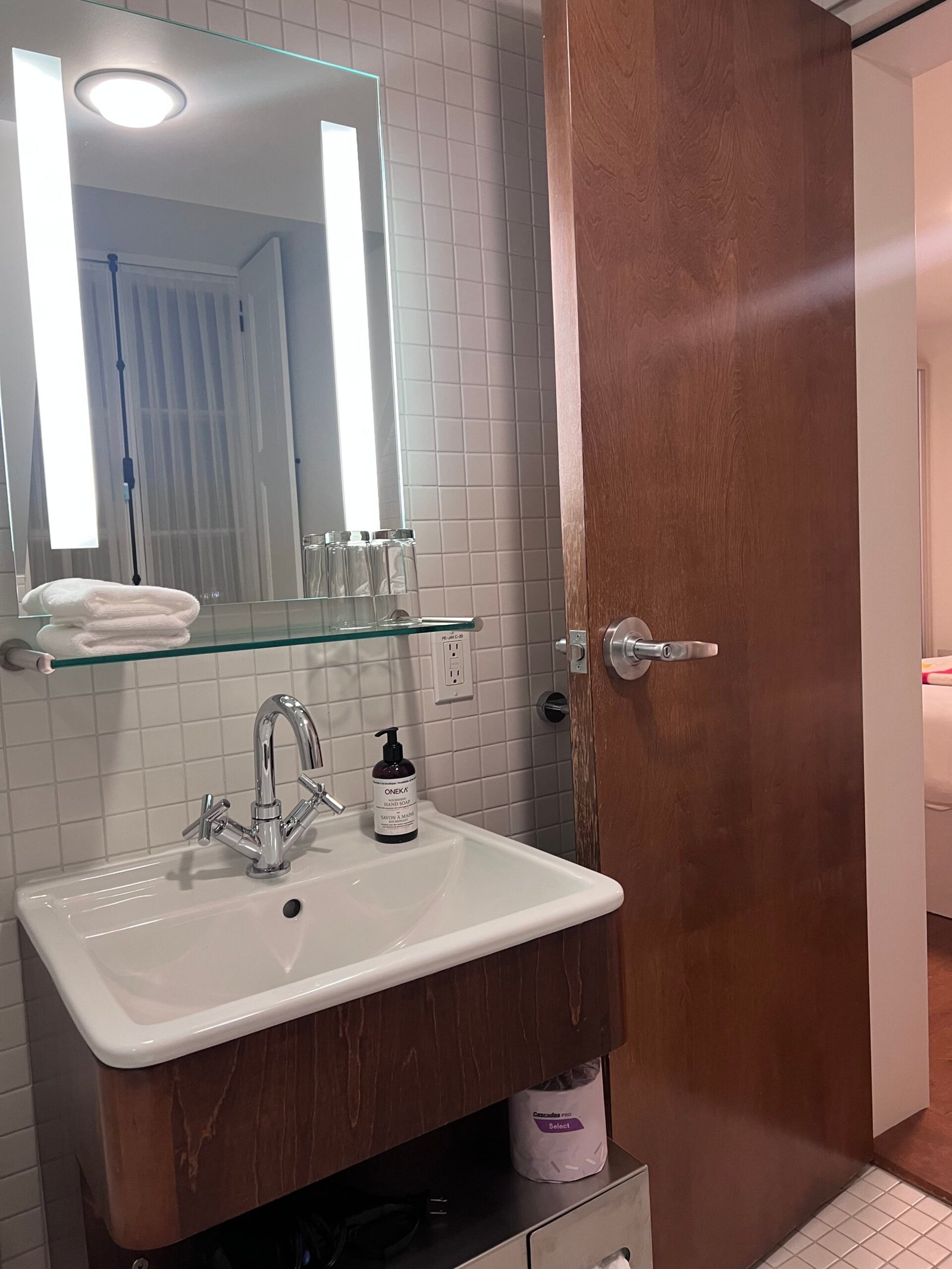 Inside Le Monastère des Augustines- A Wellness Retreat Rooted in 385 Years of History Bathroom Section at Contemporary King Room at Le Monastere des Augustines