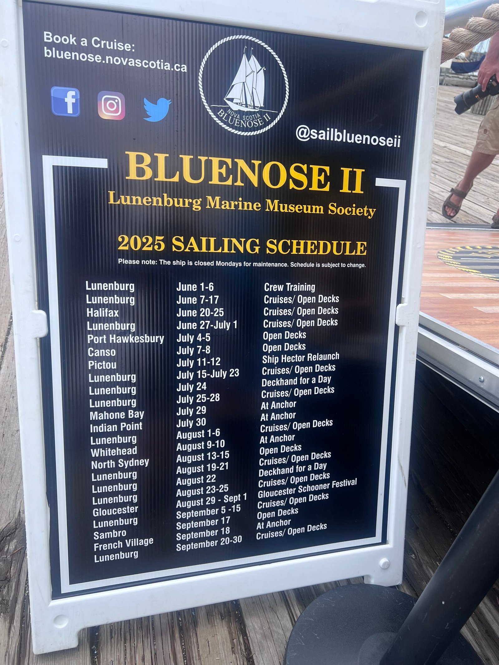 Exploring Nova Scotia's South Shore- Lunenburg and Peggy’s Cove Bluenose sailing schedule for 2025